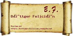 Böttger Felicián névjegykártya